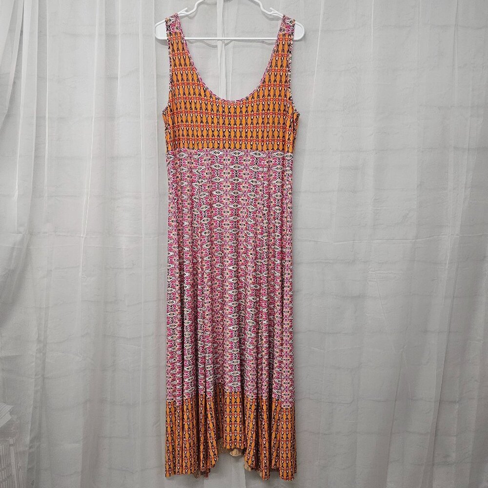 Grisbi Dress Maxi Pink Orange Boho Festival Hippie L - Picture 9 of 13